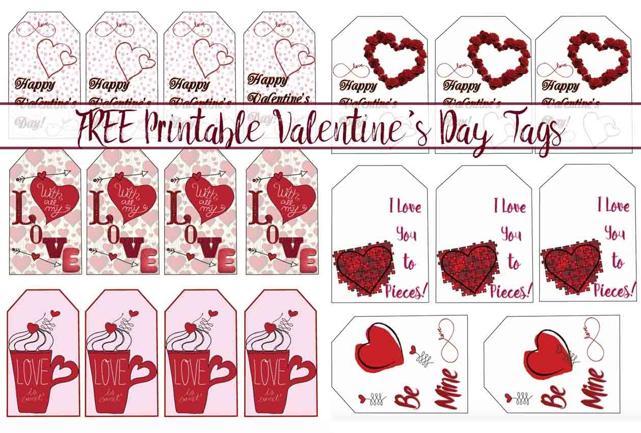 Free Printable Valentine&amp;#039;s Day Gift Tags: Multiple Designs &amp;amp; Sizes - Free Printable Valentine Tags