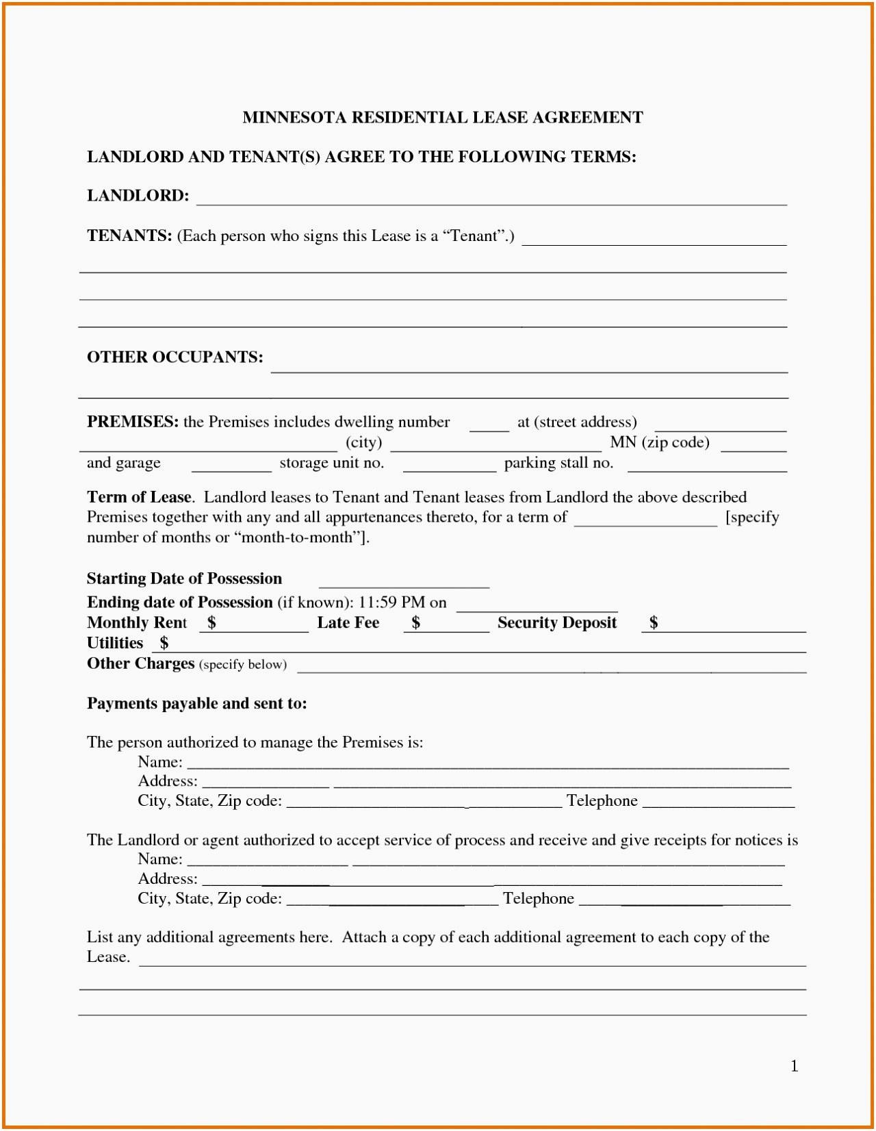 Free Motor Vehicle Lease Agreement Template
