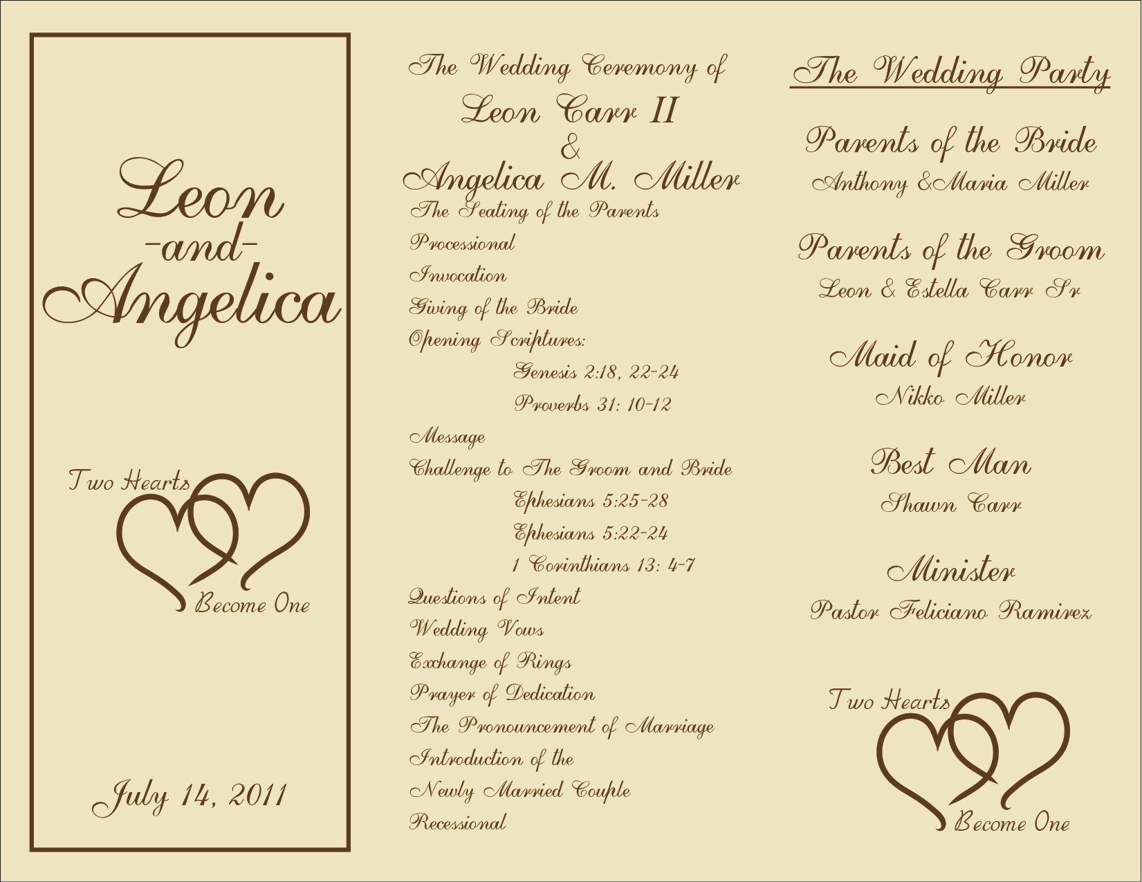 Free Printable Wedding Programs Templates | : Sample Wedding - Free Printable Fan Wedding Programs