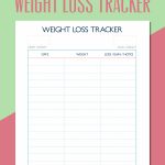 Free Printable Weight Loss Tracker – Instant Download Pdf   Free Printable Weight Loss Tracker Chart
