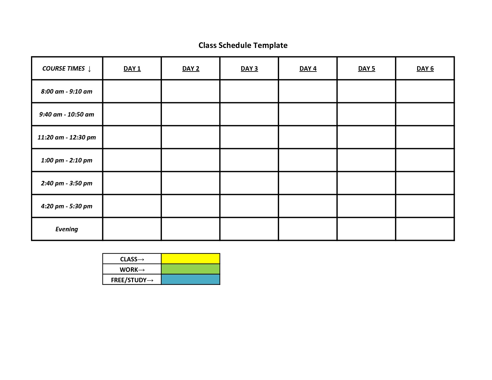 work school schedule maker