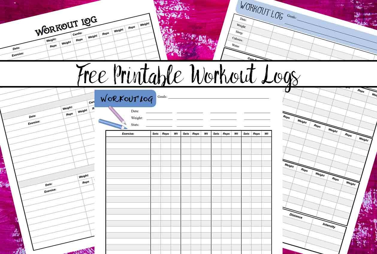 Free Printable Workout Logs: 3 Designs For Your Needs - Free Printable Workout Log