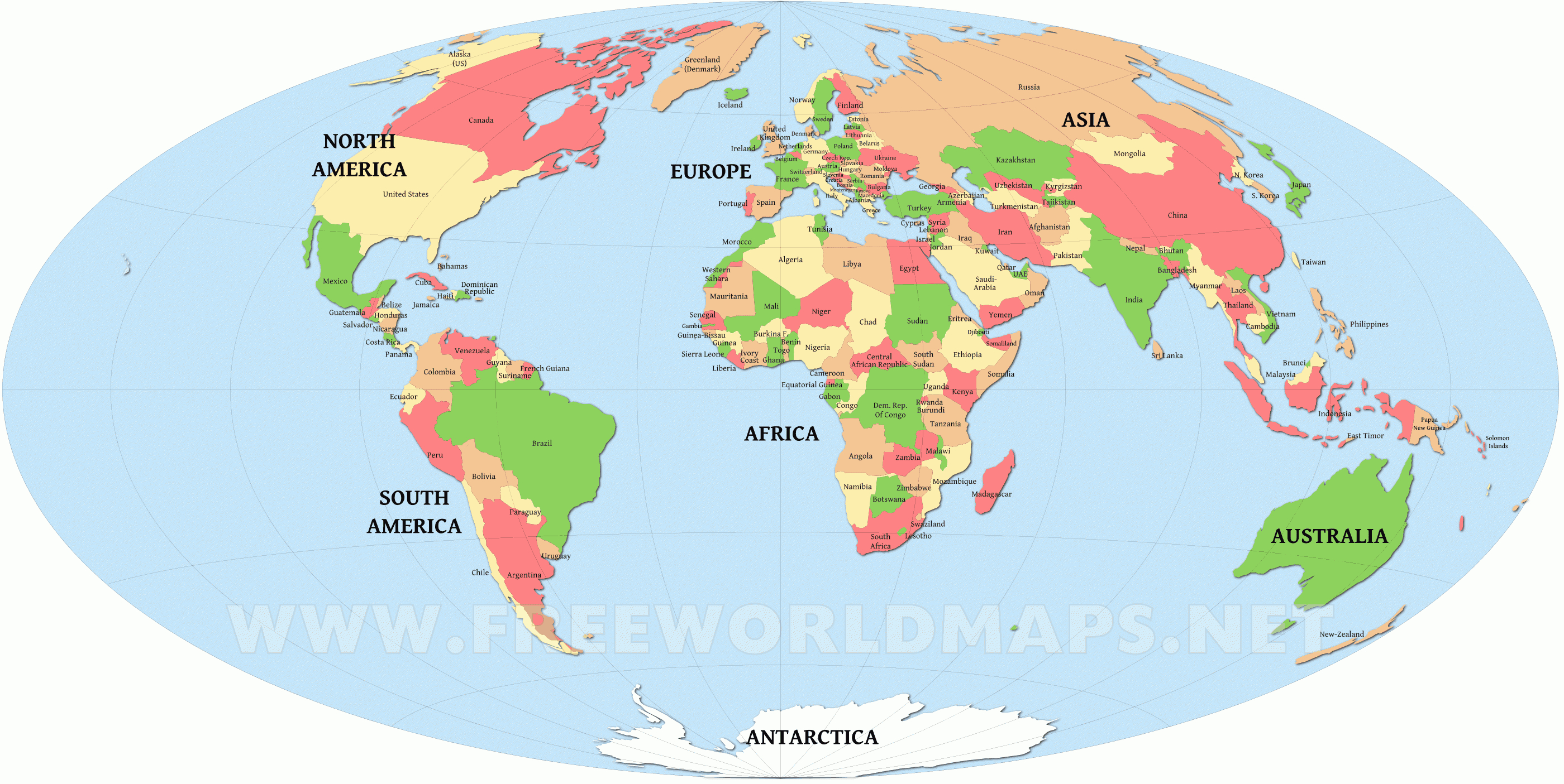 Free Printable World Maps - Free Printable World Map Pdf