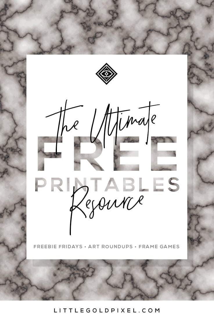 Free Printables • Free Wall Art Roundups • Little Gold Pixel - Free Printable Wall Art For Bathroom