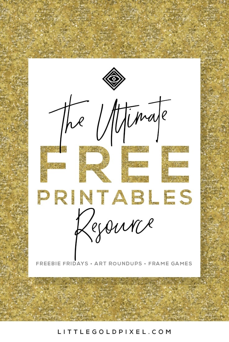 Free Printables • Free Wall Art Roundups • Little Gold Pixel - To Have And To Hold Your Hair Back Free Printable