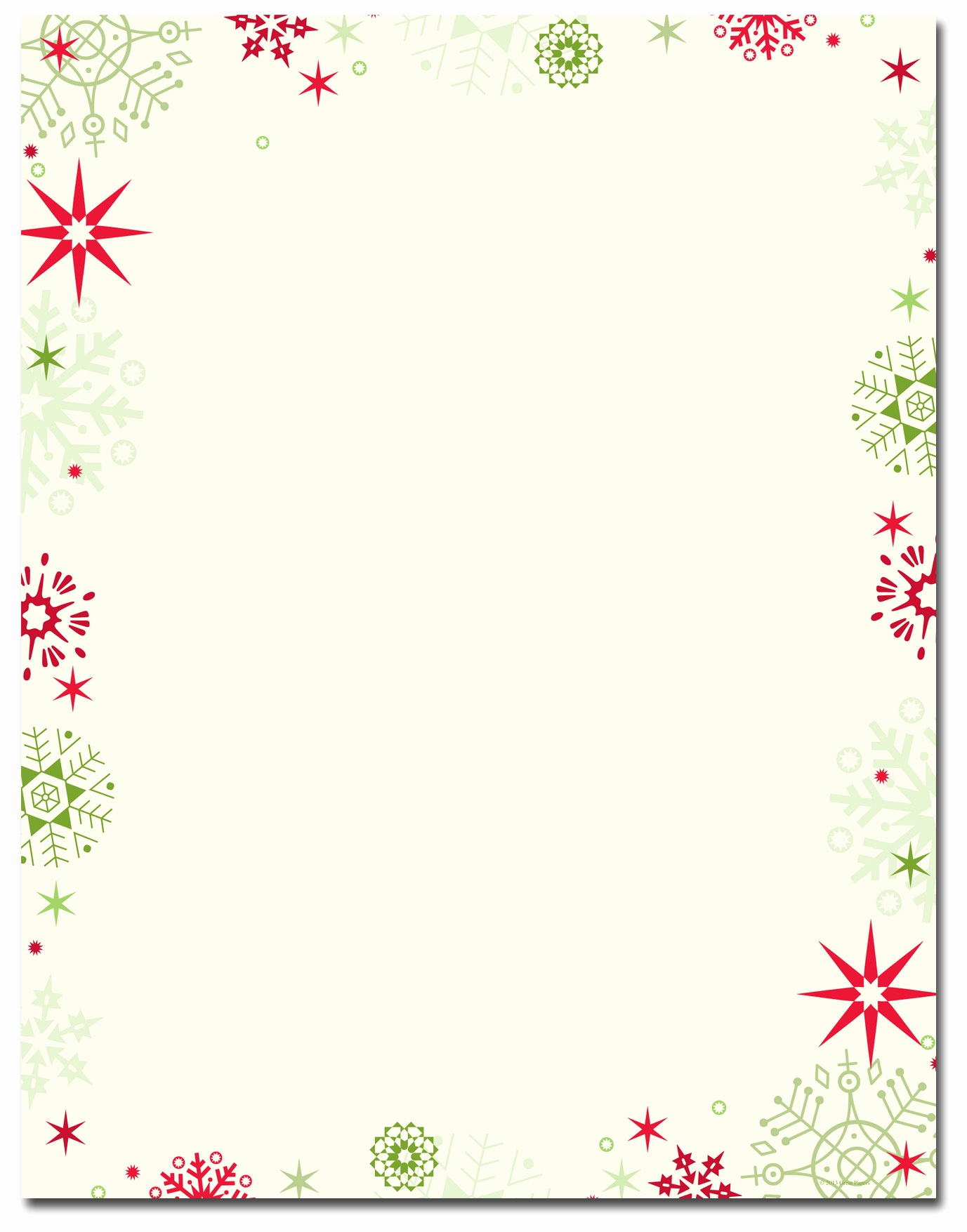 Christmas Letterhead Template 5CC