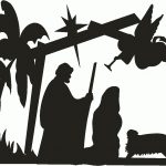 Free Silhoutte Nativity Scene Patterns | Nativity Archway   Free Printable Nativity Silhouette