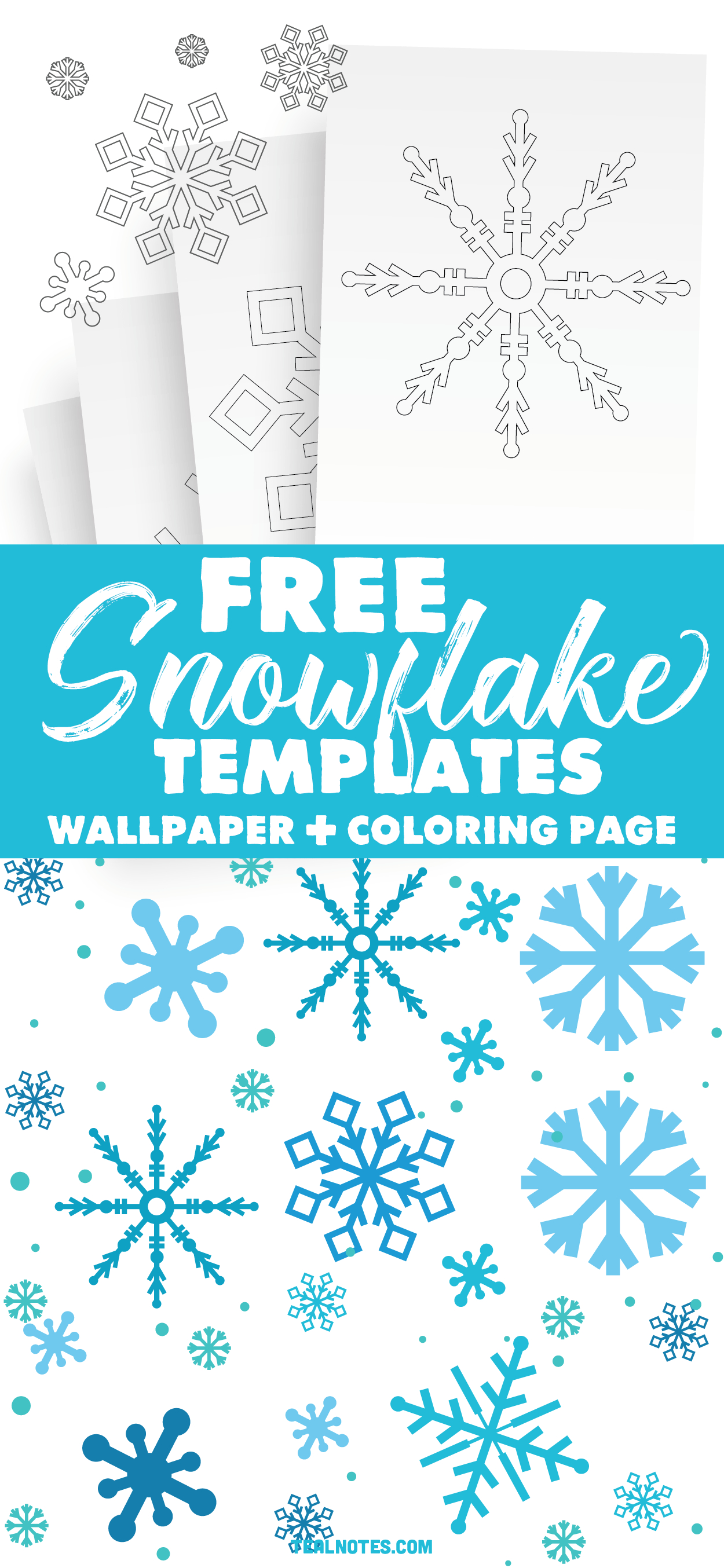 Free Snowflake Template: Easy Paper Snowflakes To Cut And Color - Snowflake Template Free Printable