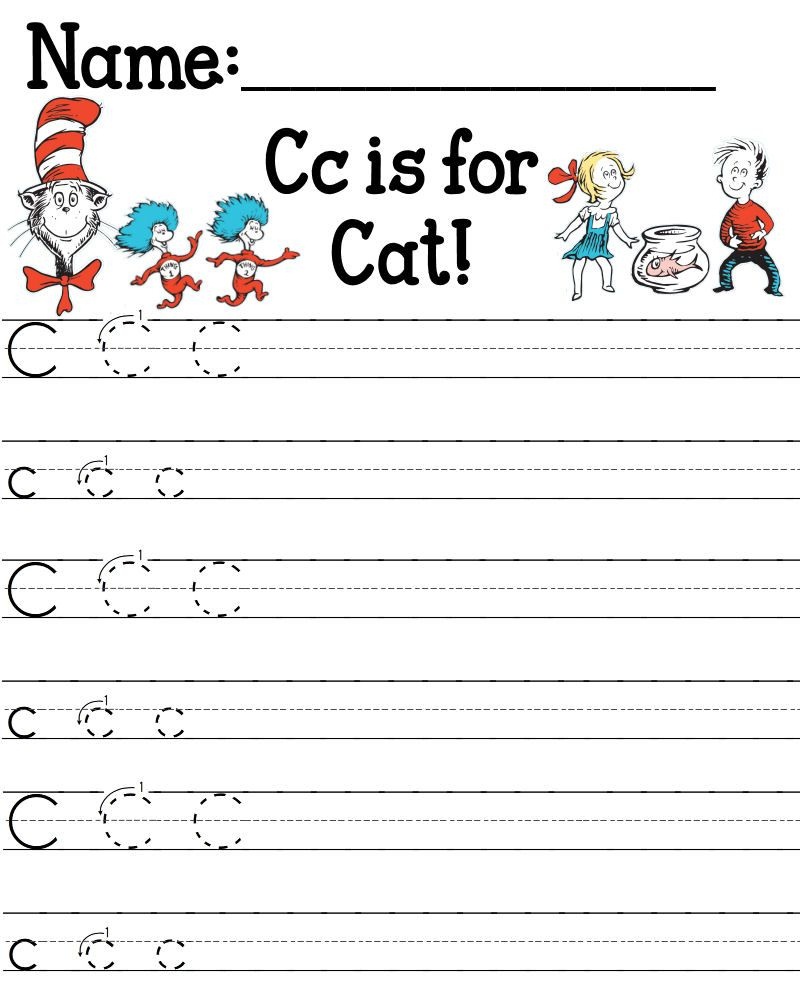 Cat In The Hat Free Printable Worksheets Free Printable