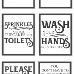 Free Vintage Bathroom Printables | Diy | Vintage Bathrooms, Diy Home   Free Printable Do Not Flush Signs