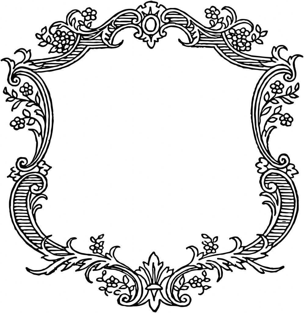 Free Vintage Floral Scroll Border Frame | Graphics &amp;amp; Printables - Free Printable Wedding Scrolls