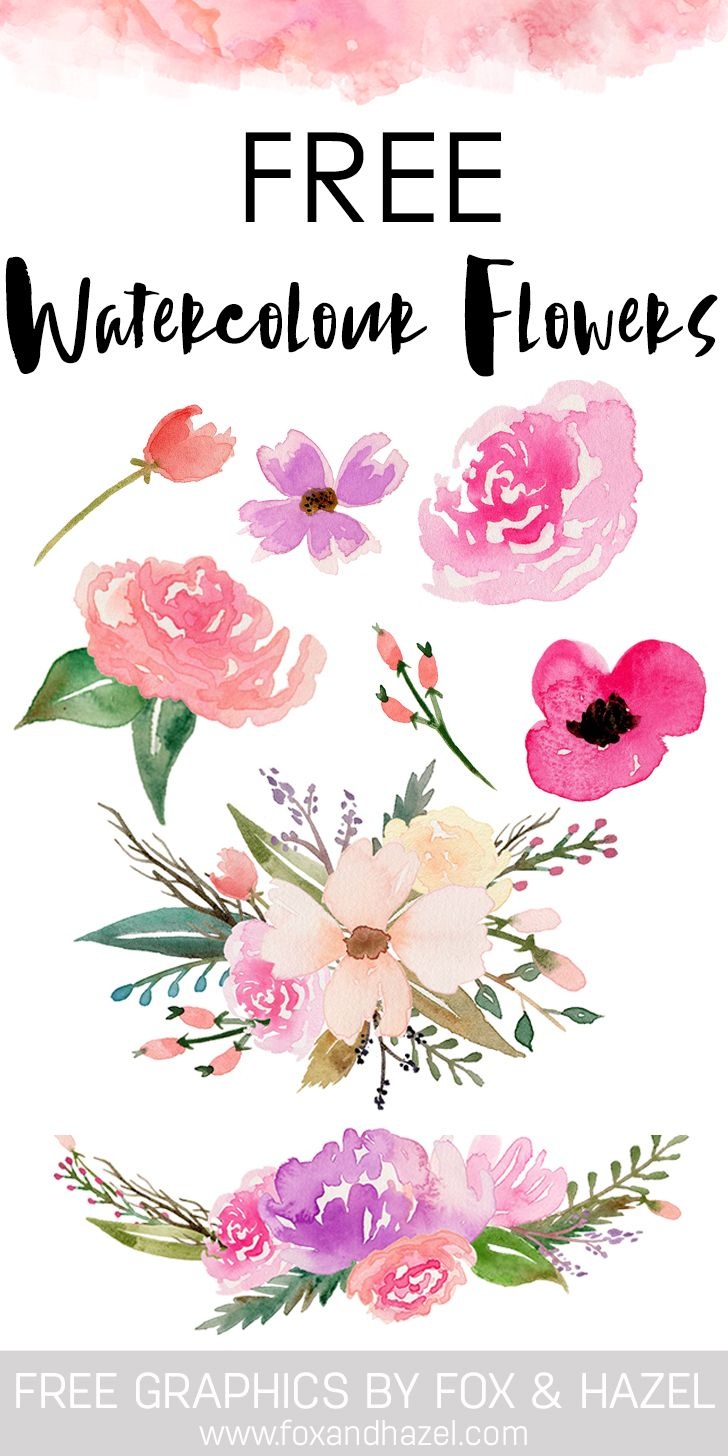 Free Watercolor Flower Graphics From | Watercolor | Free Watercolor - Free Printable Clipart Of Flowers