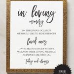 Free Wedding Memorial Signs + 5 Remembrance Ideas   Free Printable Memorial Card Template