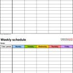 Free Weekly Schedule Templates For Pdf   18 Templates   Free Printable Schedule