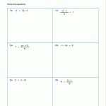 Free Worksheets For Linear Equations (Grades 6 9, Pre Algebra   Free Printable Algebra Worksheets With Answers