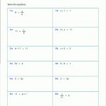 Free Worksheets For Linear Equations (Grades 6 9, Pre Algebra   Free Printable Algebra Worksheets With Answers