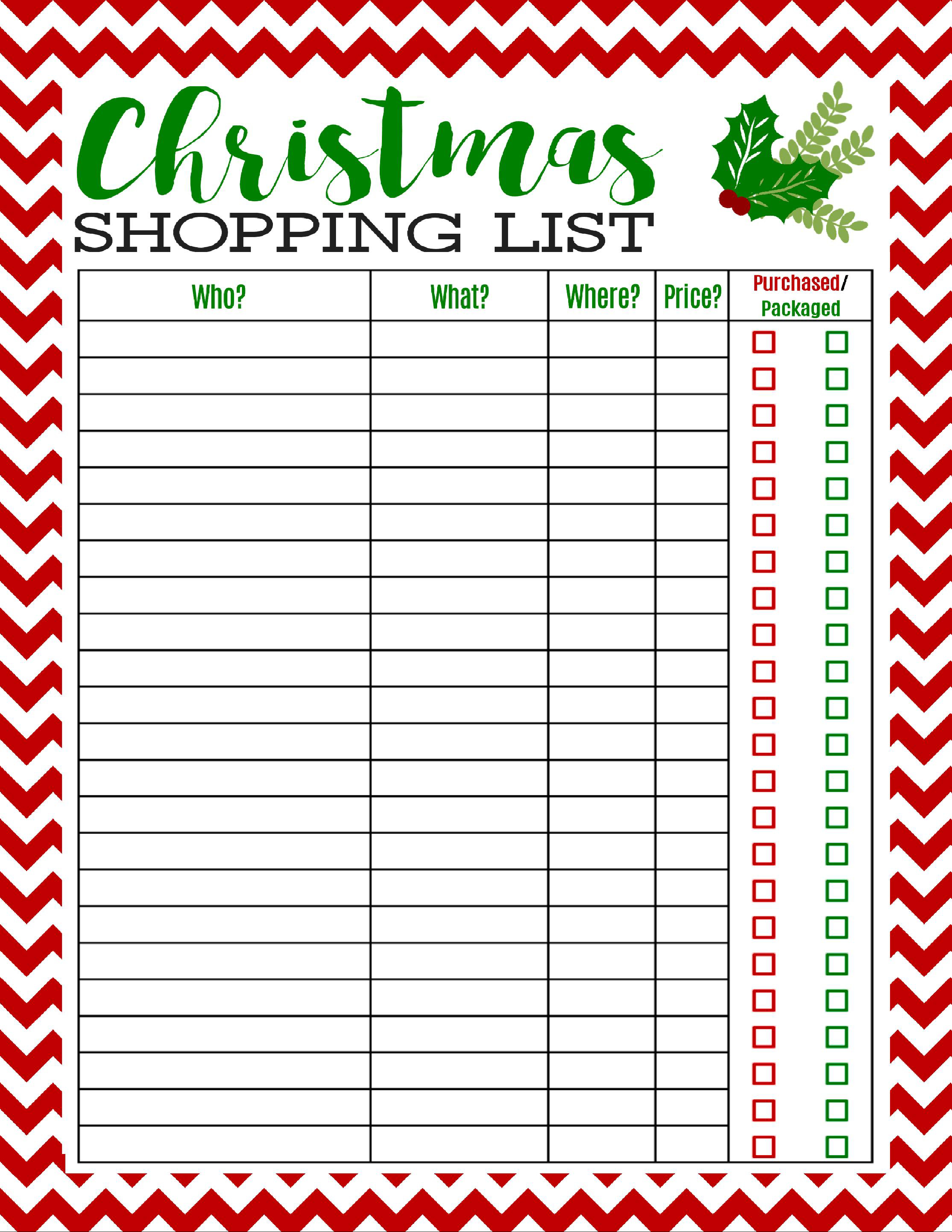 Christmas List Maker  Examples And Forms - Free Printable Christmas List Maker  Free Printable