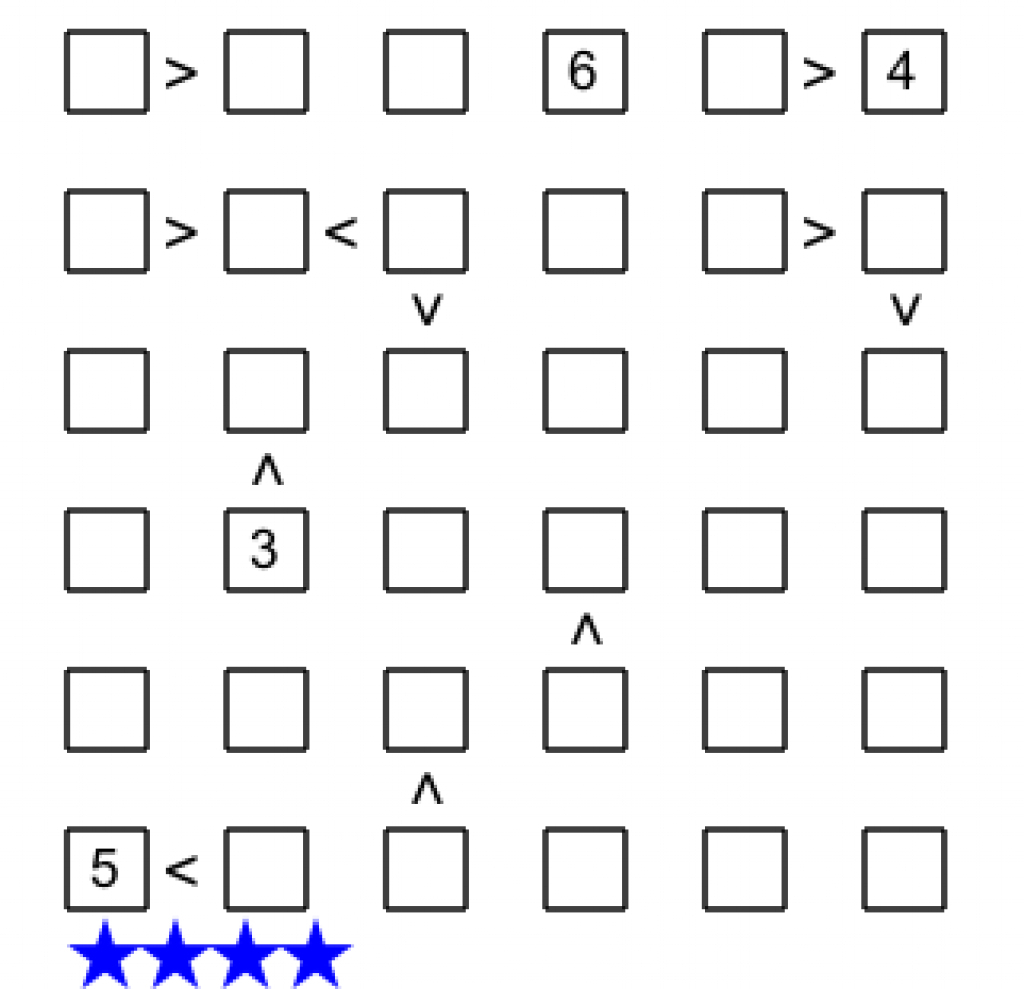 Futoshiki Intended For Free Printable Futoshiki Puzzles | Free - Free Printable Futoshiki Puzzles