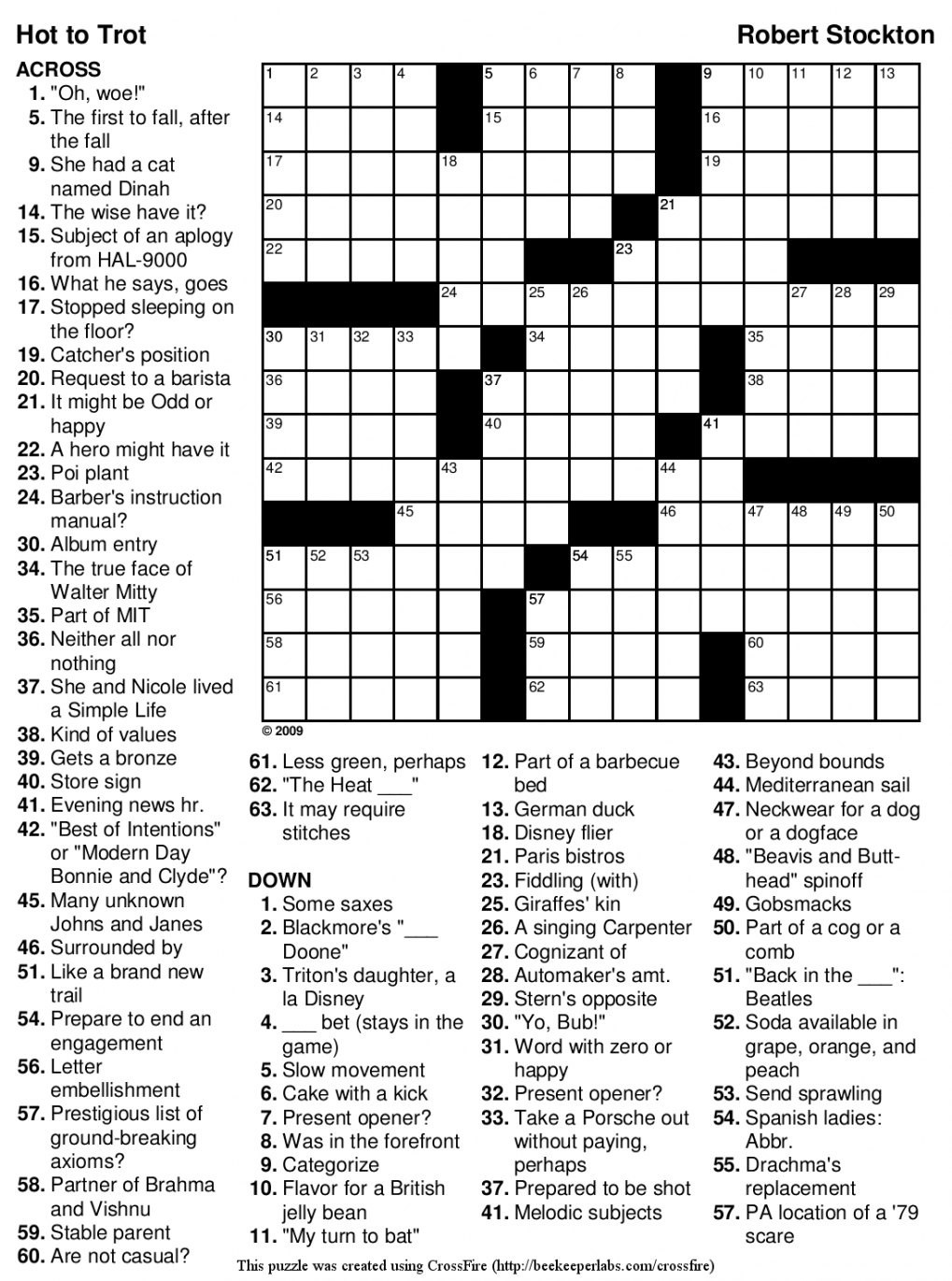 General Knowledge Easy Crossword Puzzles - Loveandrespect - Free Printable General Knowledge Crossword Puzzles