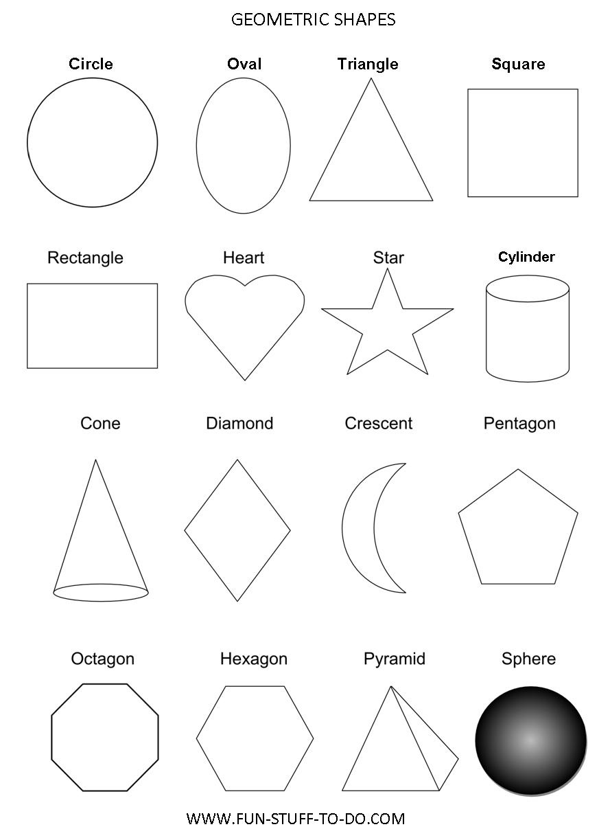 Geometric Shapes Worksheets | Free To Print - Free Printable Shapes Worksheets