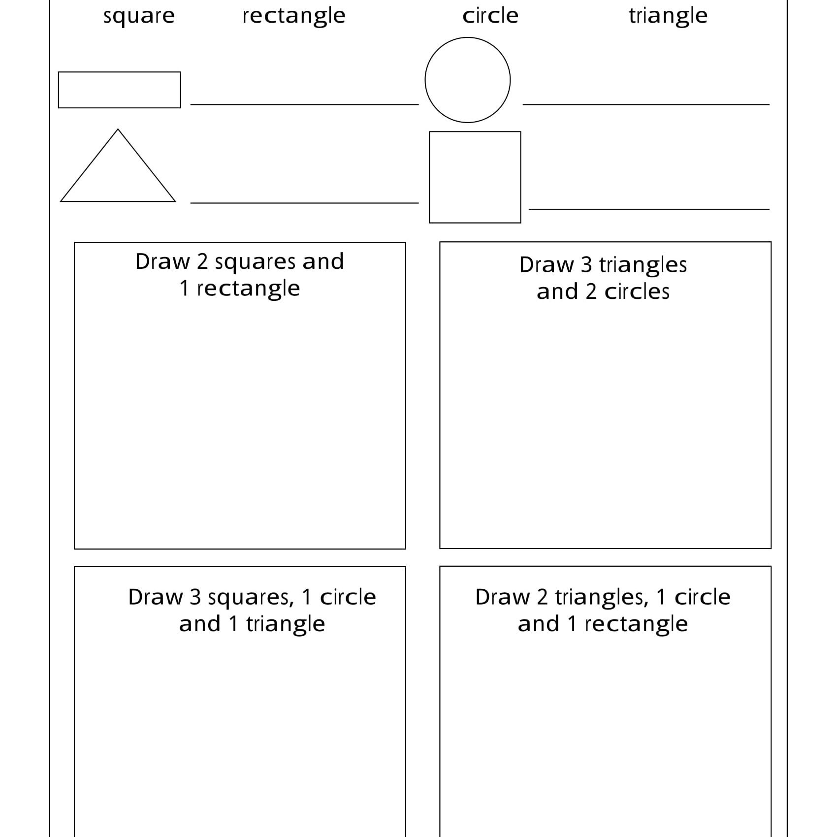 Geometry Worksheets For Students In 1St Grade - Free Printable Geometry Worksheets For Middle School