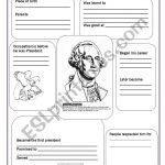 George Washington   Esl Worksheetsvetic   Free Printable George Washington Worksheets