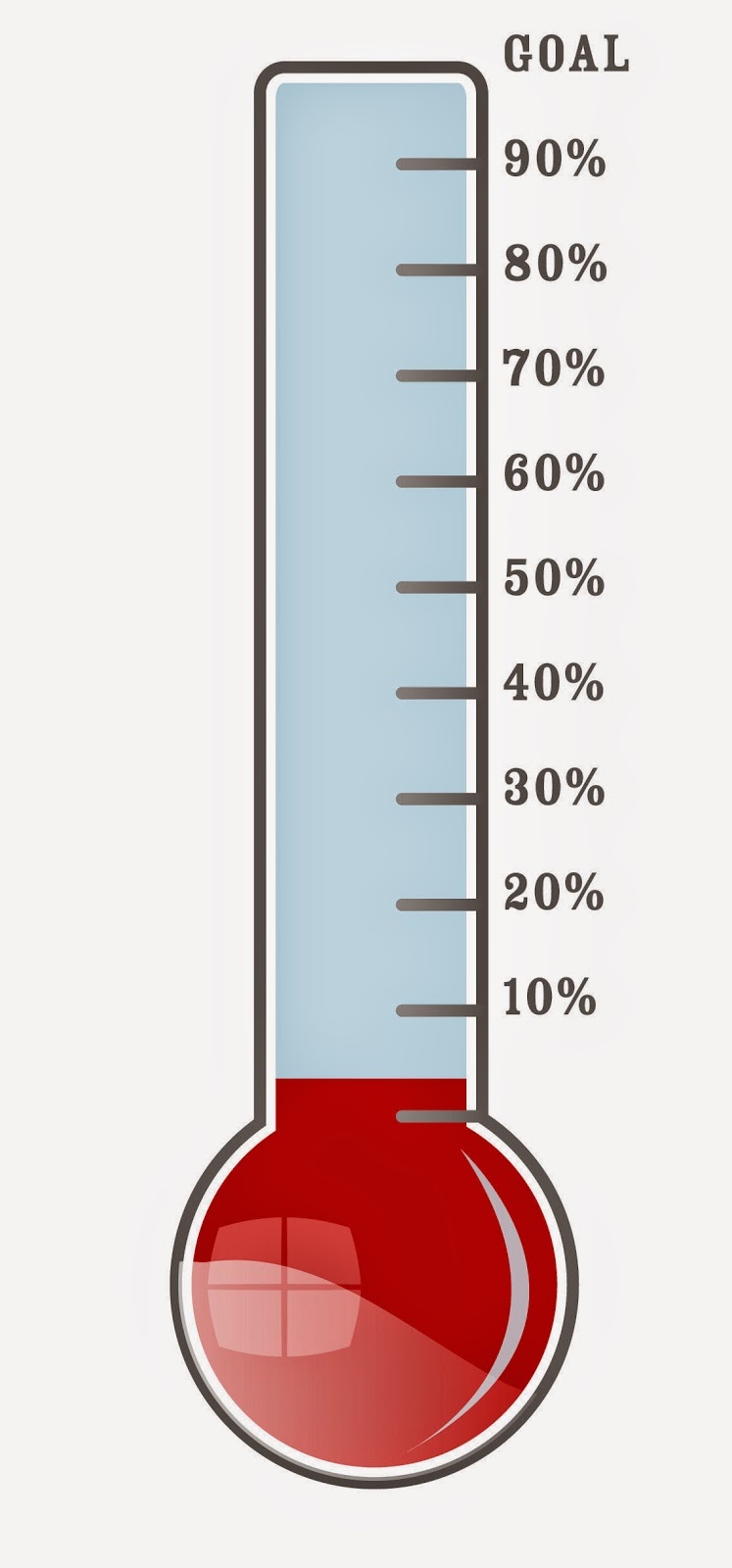 Goal Thermometer Template | Free Download Best Goal Thermometer - Free Printable Goal Thermometer Template