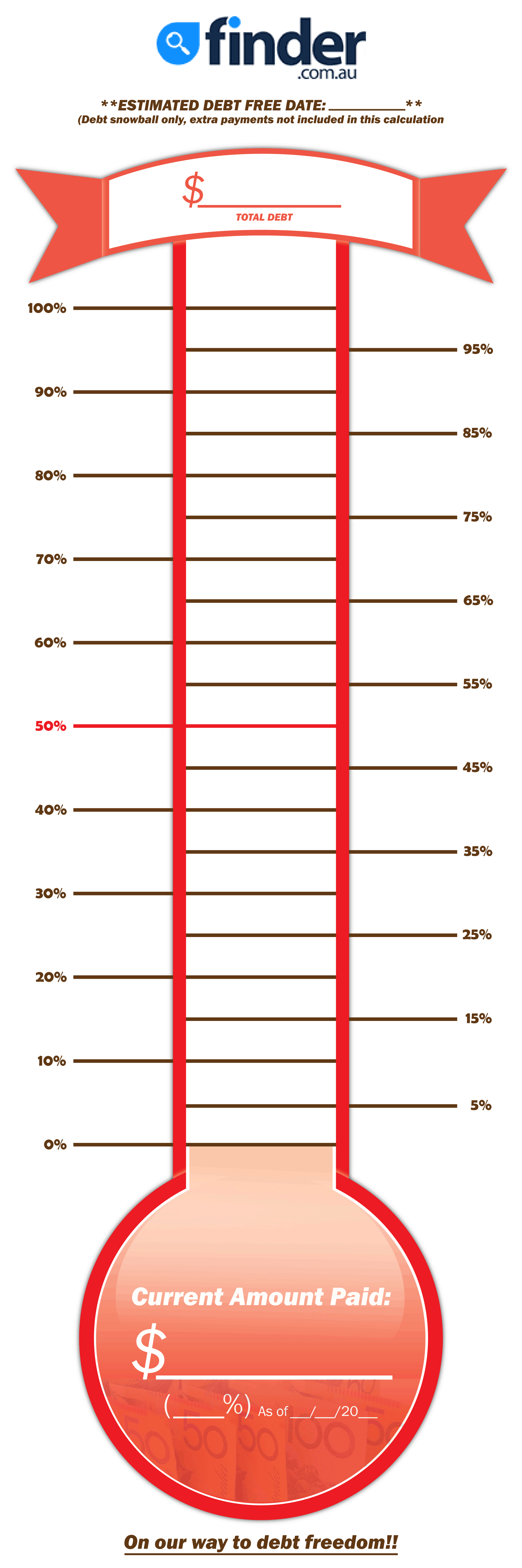 Goal Thermometer Template | Free Download Best Goal Thermometer - Free Printable Goal Thermometer Template