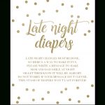 Gold Baby Shower Nursery Rhyme Game Printable In 2019 | Baby Shower   Late Night Diaper Sign Free Printable