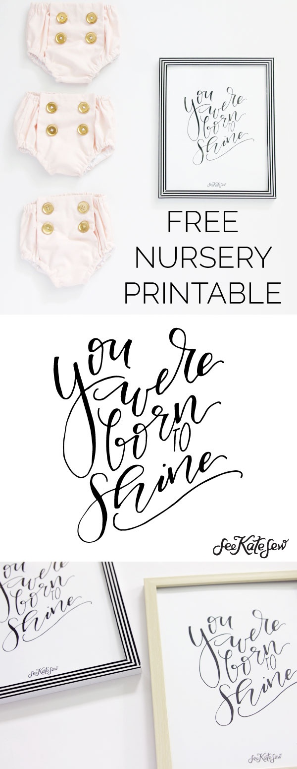 Gold Collar Girl /// You Were Born To Shine Nursery Printable - See - The Year You Were Born Printable Free