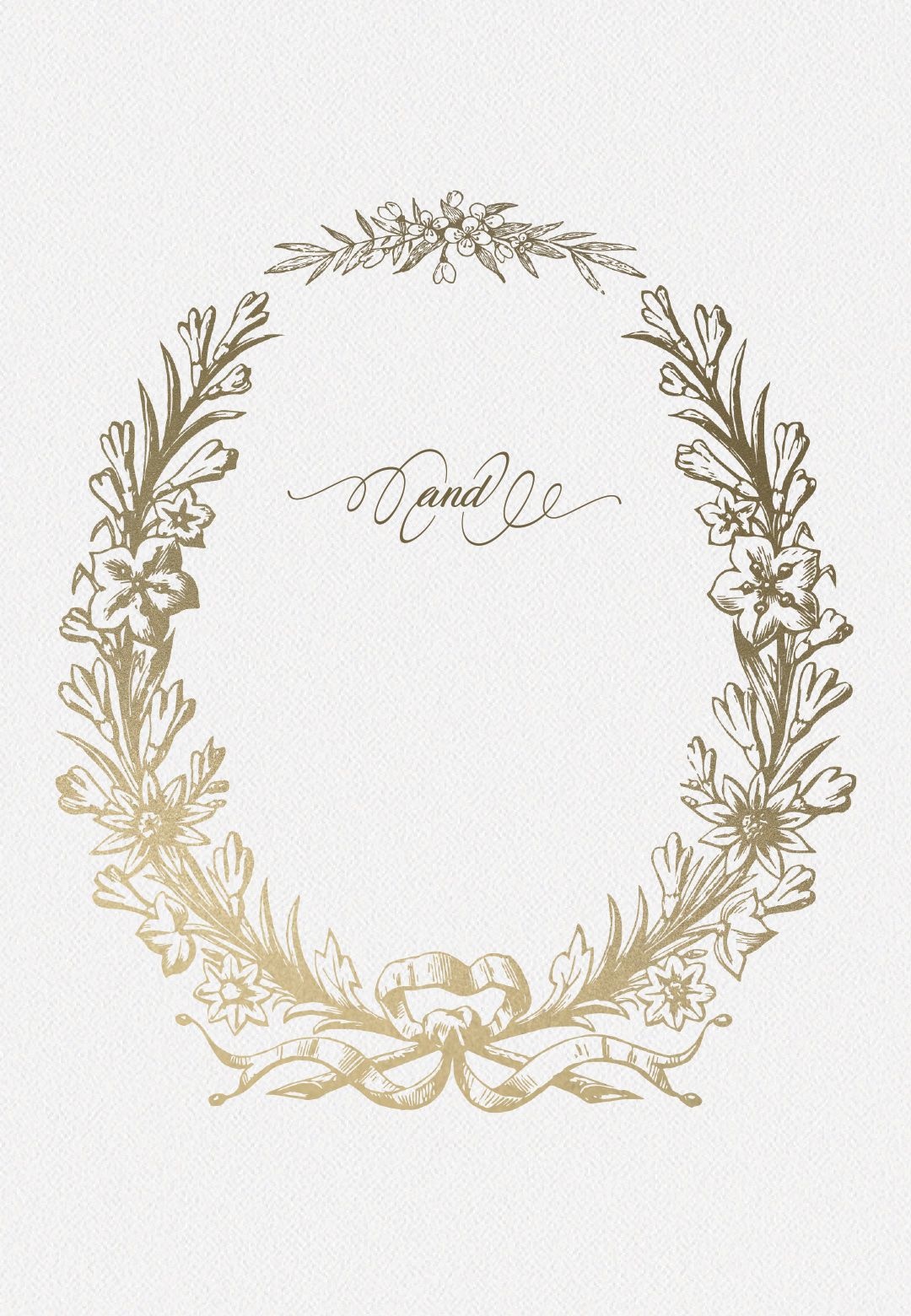 Golden Wreath - Wedding Invitation Template (Free) | Greetings - Free Printable Engagement Invitations