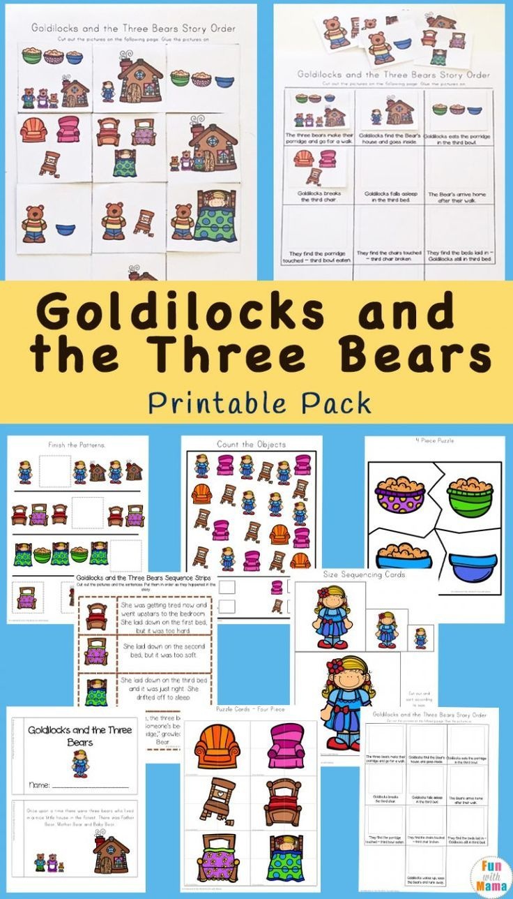 Goldilocks And The Three Bears Printable Pack | Free Printable - Free Printable Goldilocks And The Three Bears Story