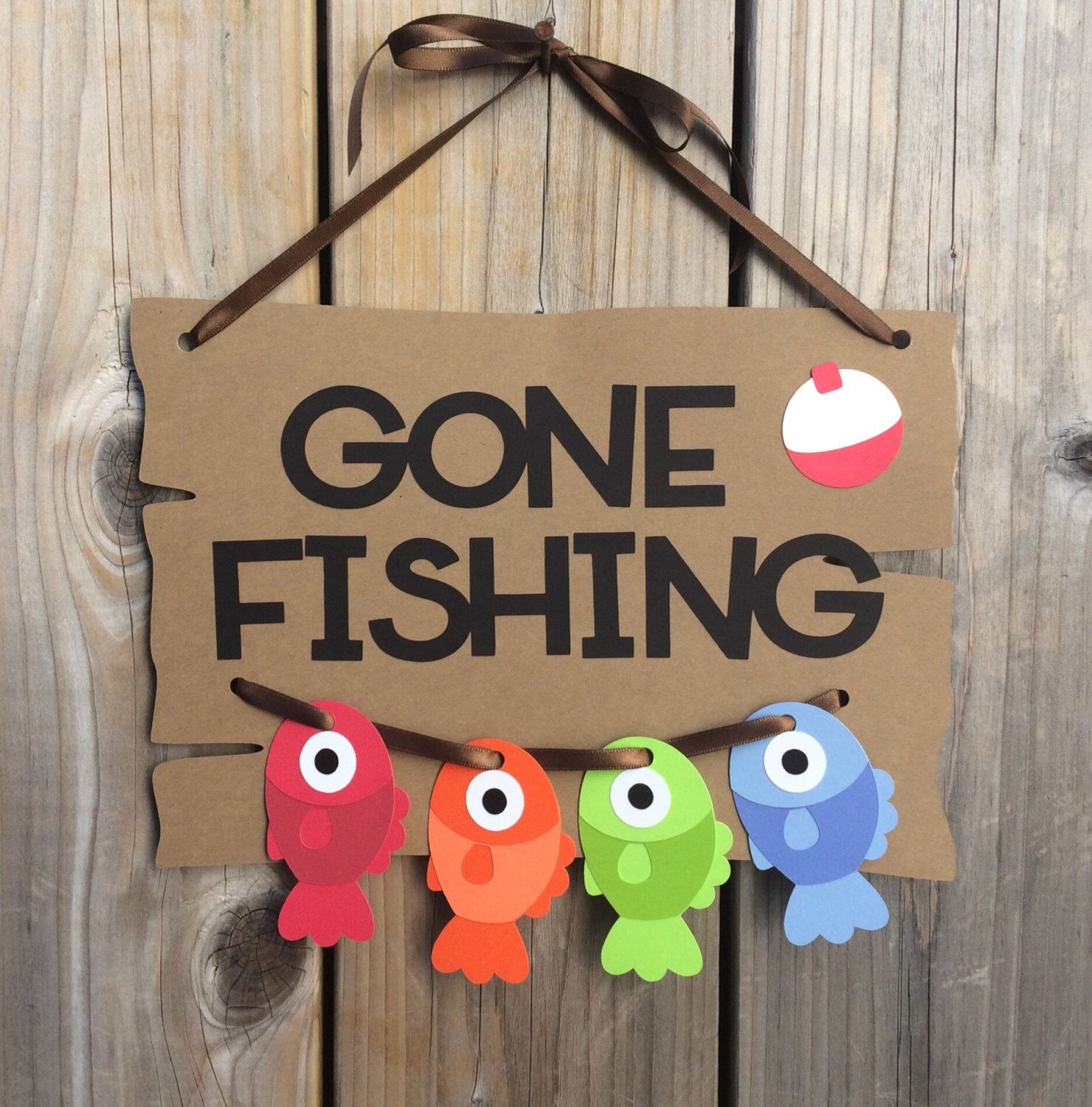 Gone Fishing Door Sign, Fish Door Sign, Gone Fishing Baby Shower - Free Printable Gone Fishing Sign