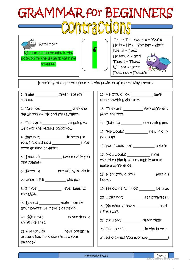 Free Printable Grammar Worksheets Aulaiestpdm Blog