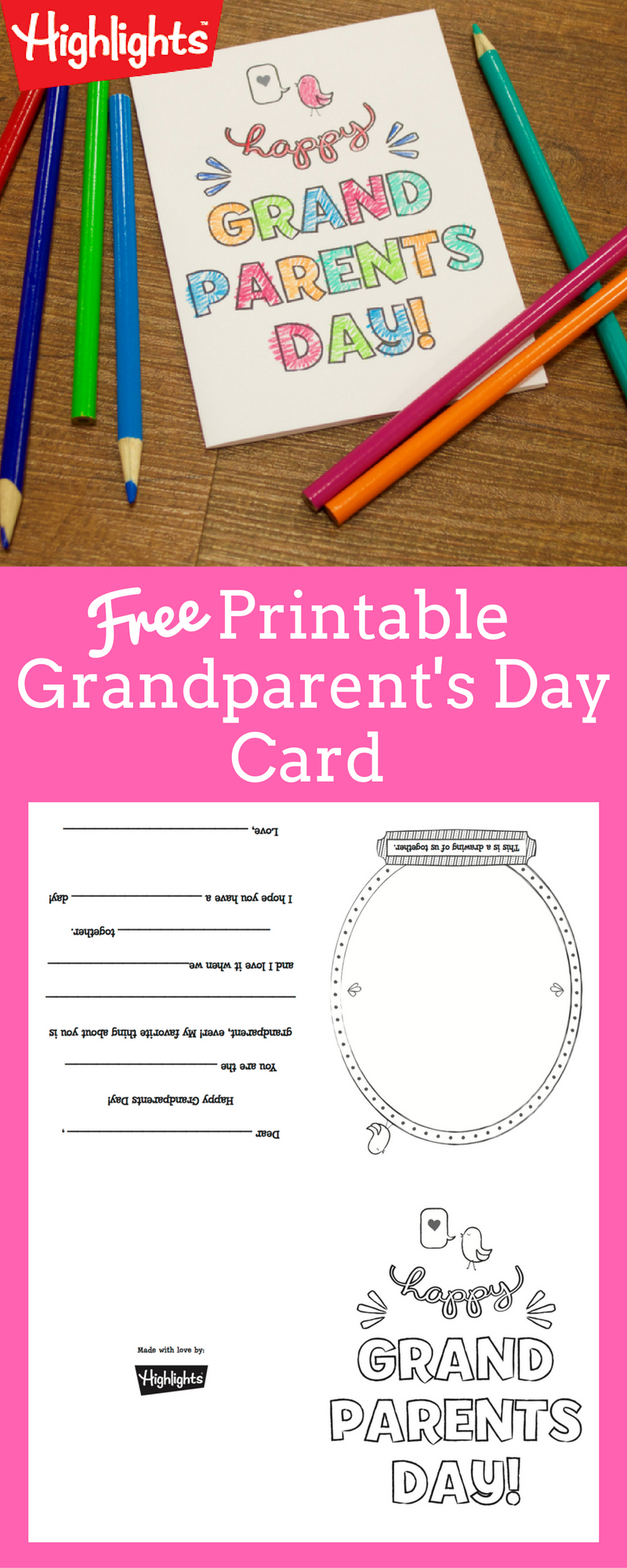 Grandparents Day Card Printables Easy To Customize And 100 Free.