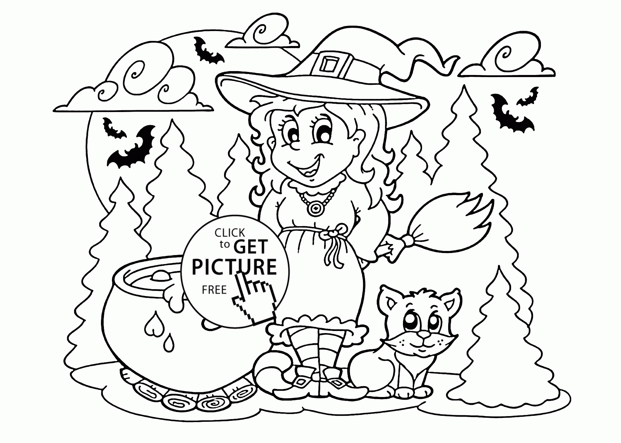 halloween adult coloring pages printable witch