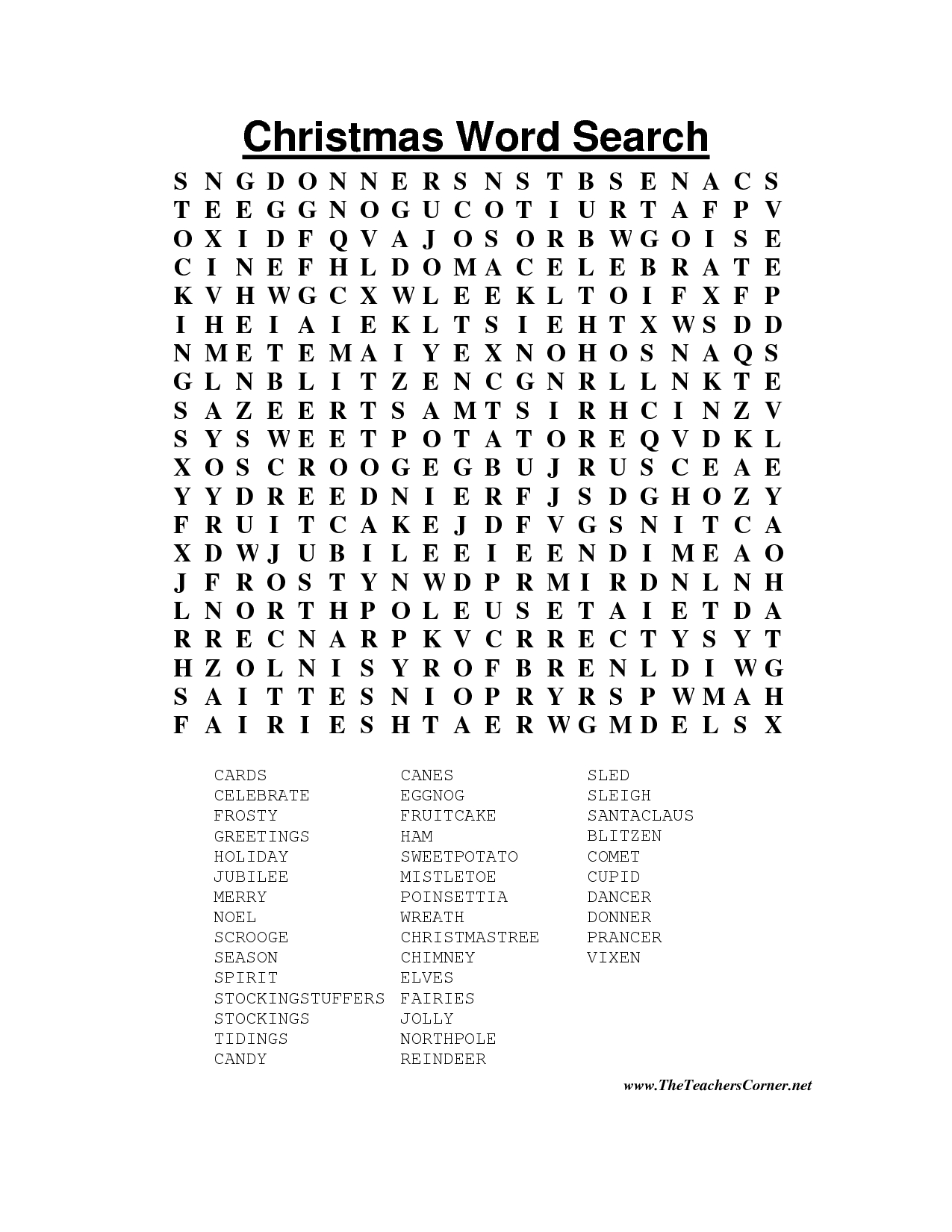 Hard Christmas Word Search Printable | Christmas Word Search - Free Printable Christmas Puzzles Word Searches