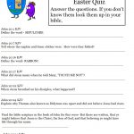 Hard Easter Quiz On Resurrection Of Jesus   Free Printable Bible Trivia Questions And Answers