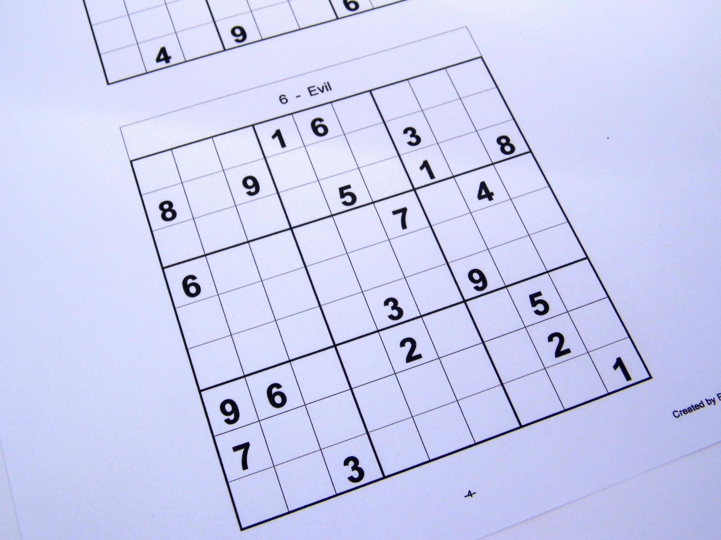Hard Printable Sudoku Puzzles 6 Per Page – Book 1 – Free Sudoku Puzzles - Free Printable Sudoku Books