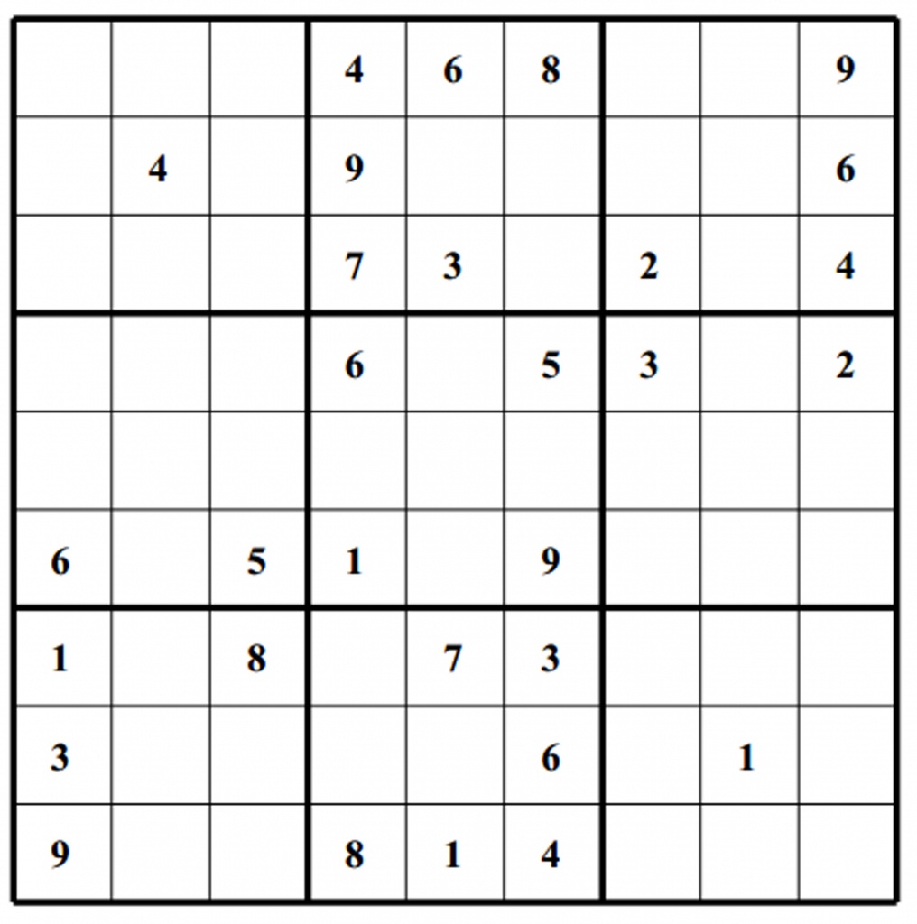 Hard Puzzle | Free Sudoku Puzzles | Printable Sudoku 4 Per Page - Free