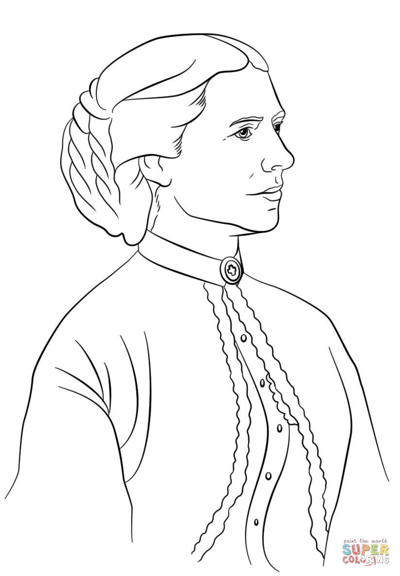 Cute Helen Keller Coloring Page for Kindergarten