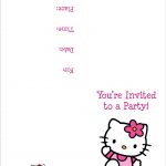 Hello Kitty Free Printable Birthday Party Invitation Personalized   Free Printable Personalized Birthday Invitation Cards