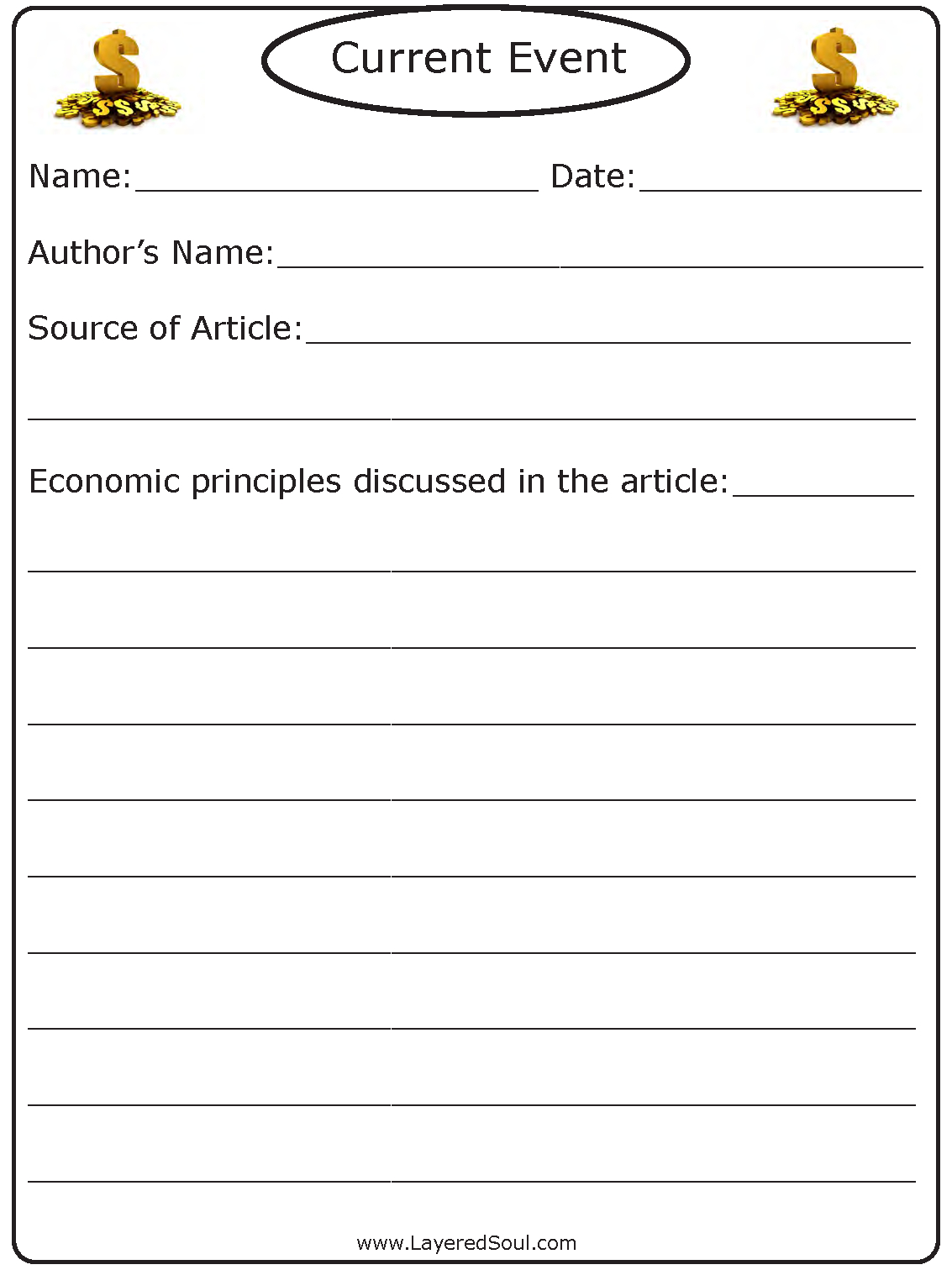 Free Printable Economics Worksheets Free Printable