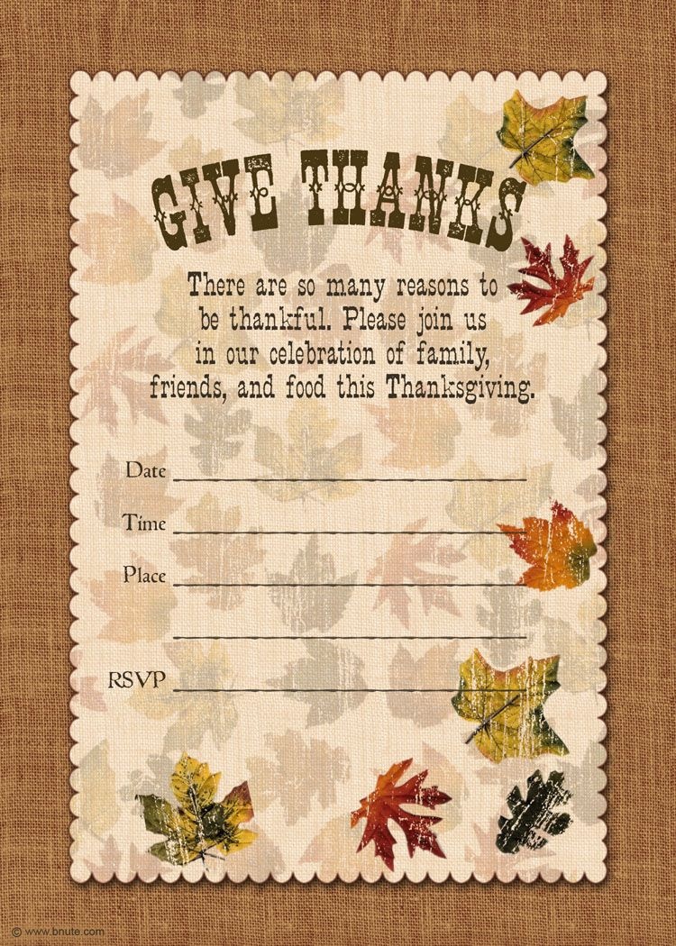Holiday Party: Free Printable Autumn Free Printable Give Thanks - Free Printable Fall Festival Invitations