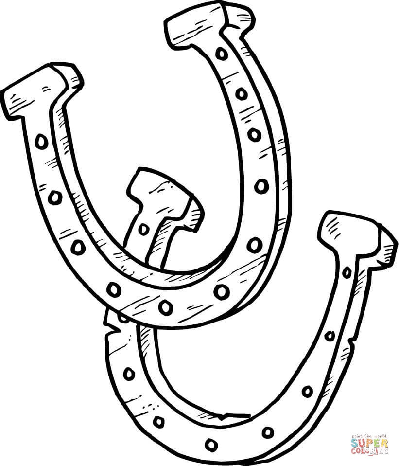 Horseshoes That Bring Good Luck Coloring Page | Free Printable - Free Printable Horseshoe Coloring Pages