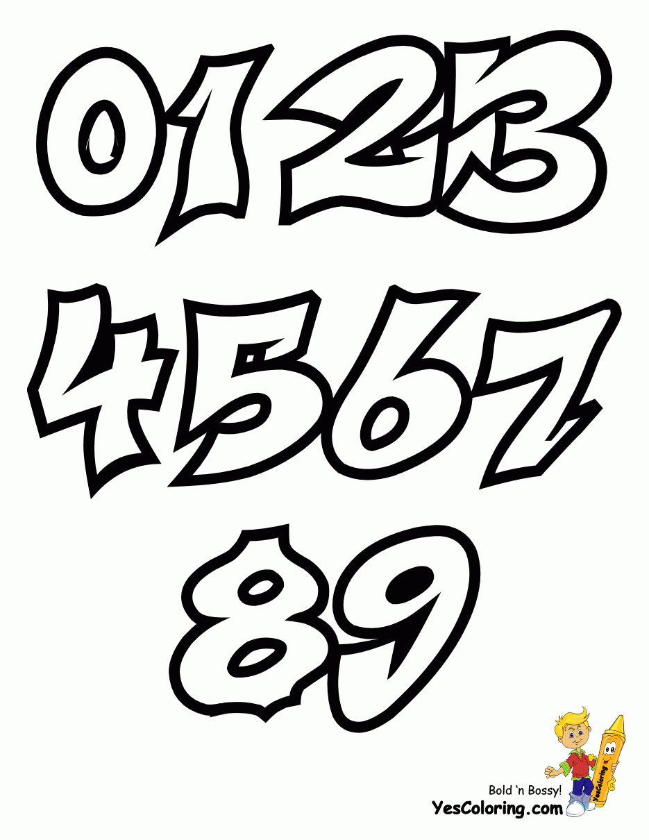 Printable Bubble Numbers 4522