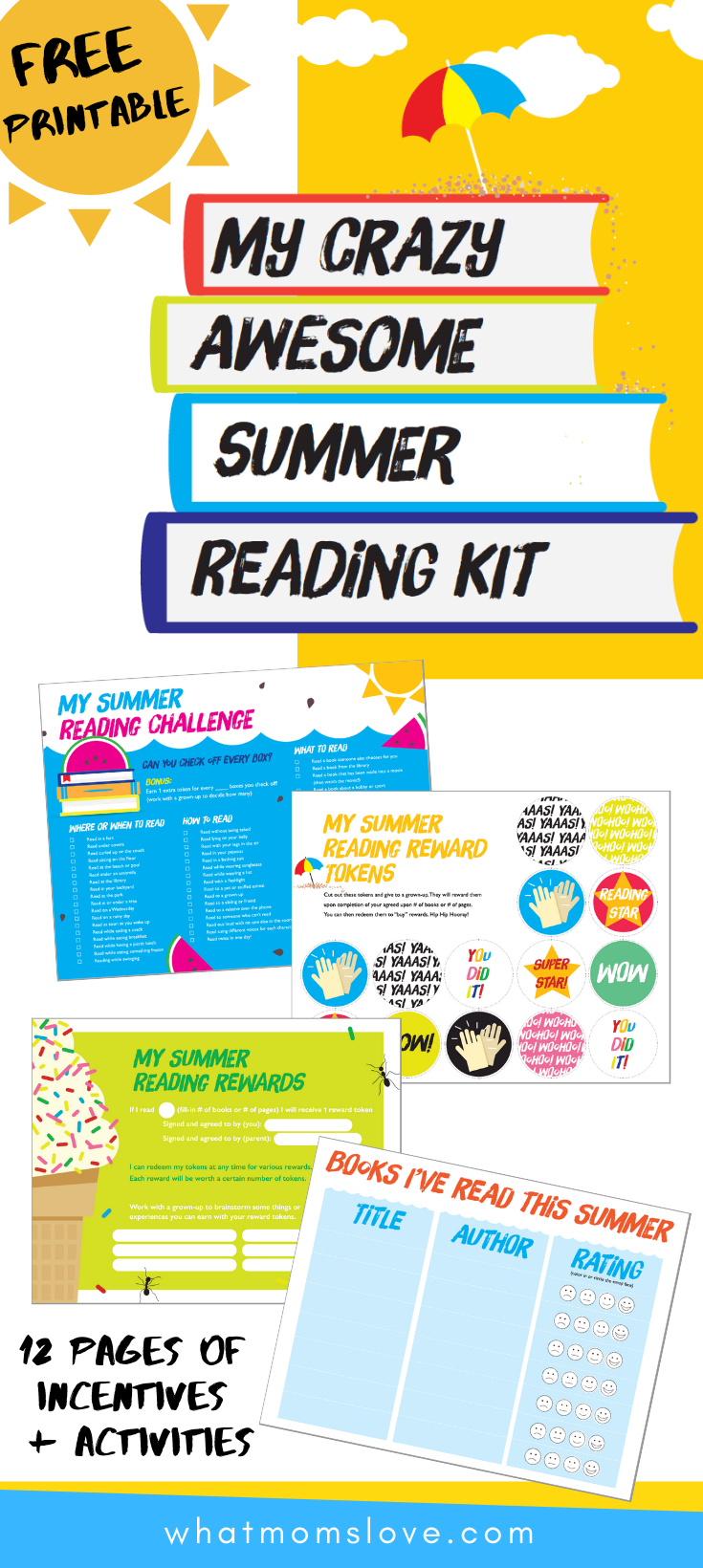 How To Get Your Kids To Read This Summer (With Free Printable Summer - Free Printable Kindergarten Level Books