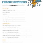 Hurricane Preparation List | Free Printable     Free Printable Emergency Phone List
