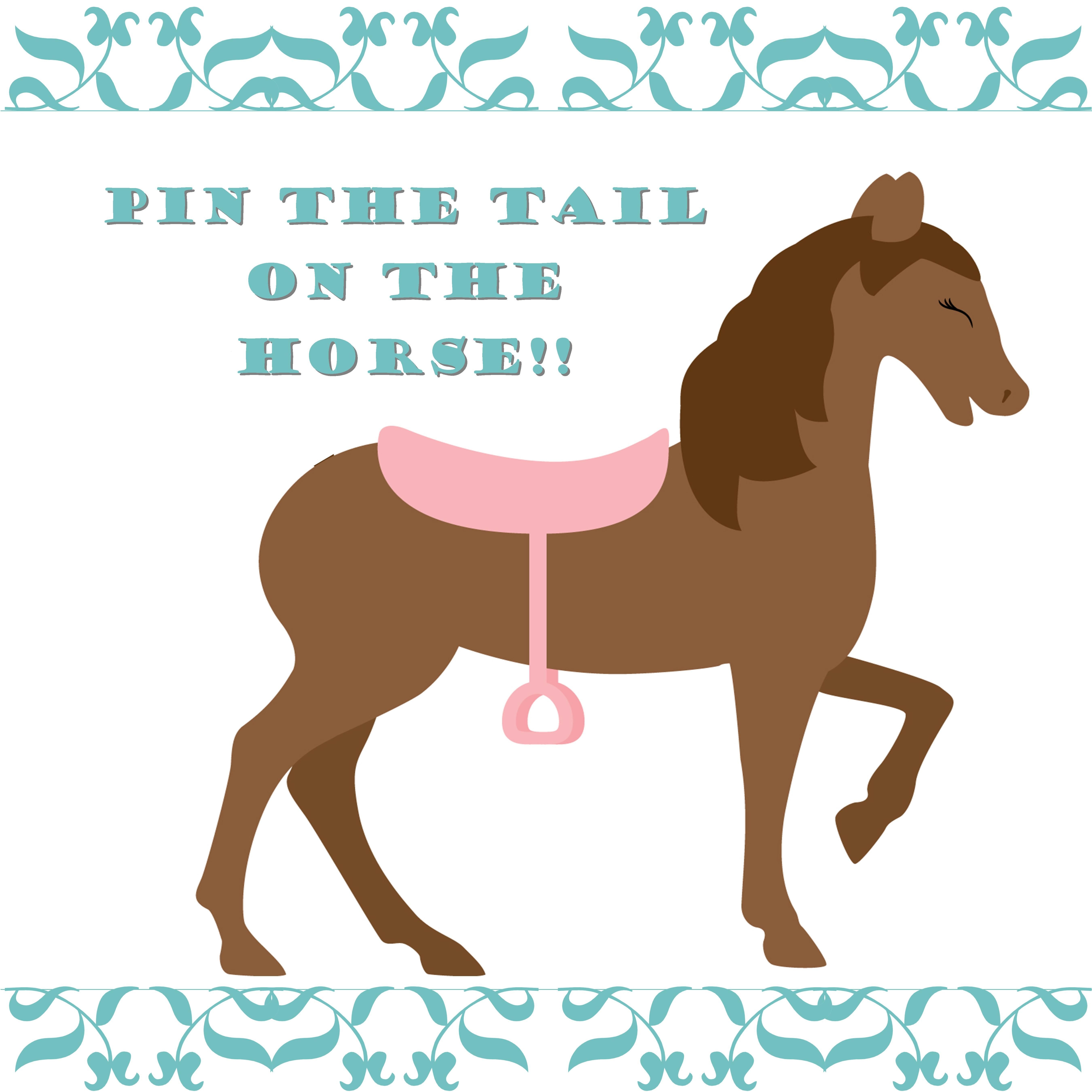 I Designed This &amp;quot;pin The Tail On The Horse&amp;quot; Poster And Printed It On - Pin The Tail On The Donkey Printable Free
