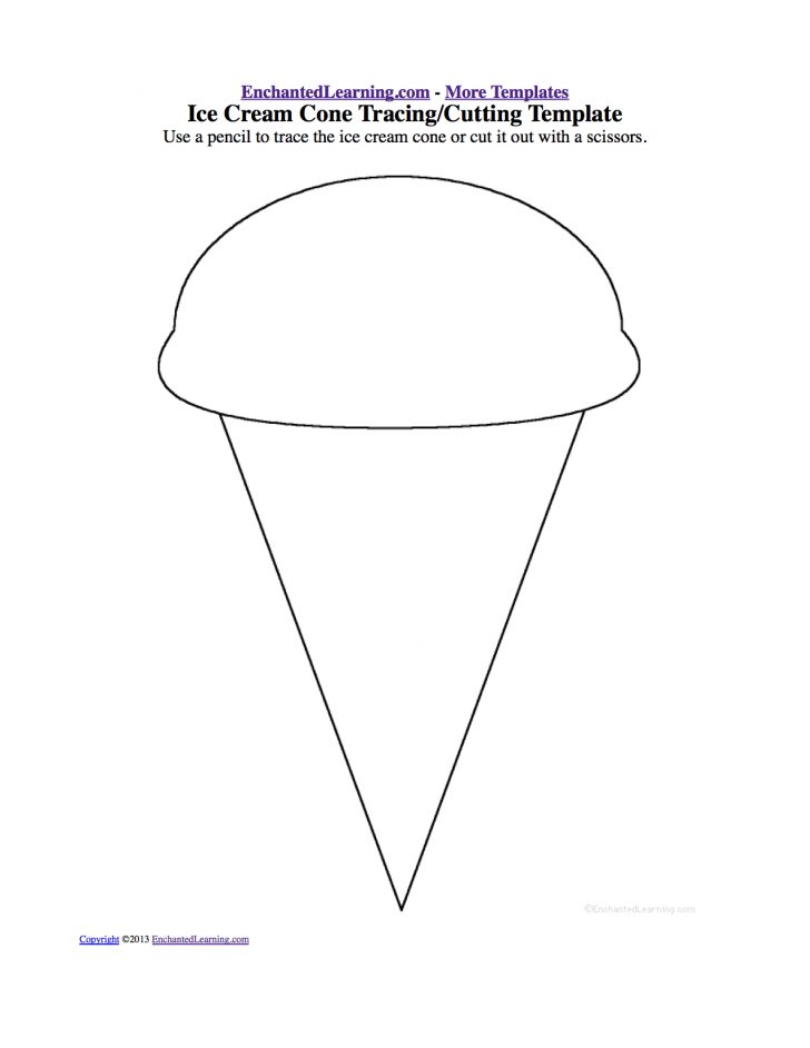Ice Cream Cone Template Free Printable
